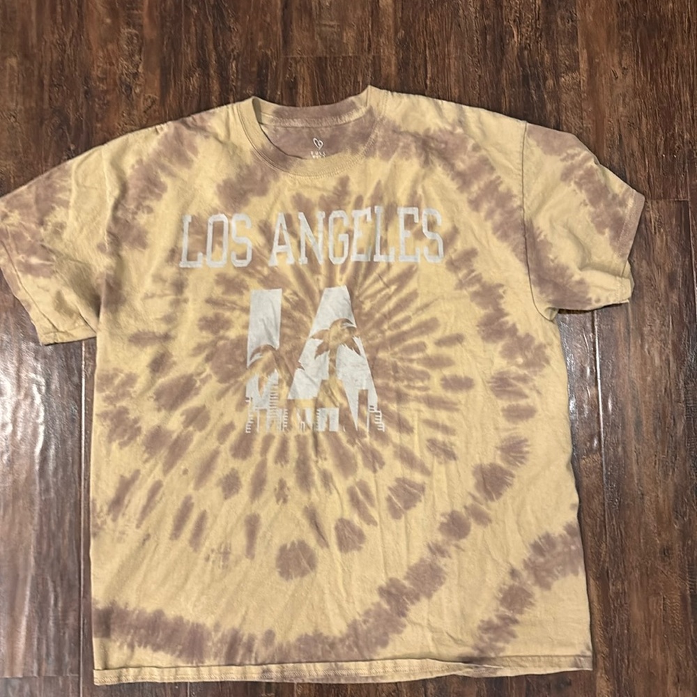 Tie-dye oversized, Los Angeles graphic T-shirt